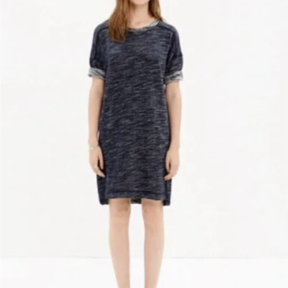 Madewell Navy Knit sweatshirt dress size M - Picture 2 of 7